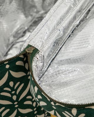 Kjølebag, mørk grønn, off white