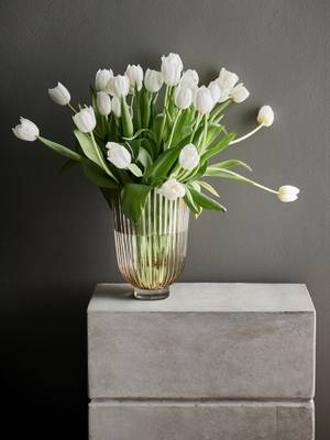 Vase ribb fersken