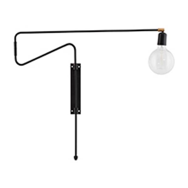 Vegglampe, Swing, sort 70cm