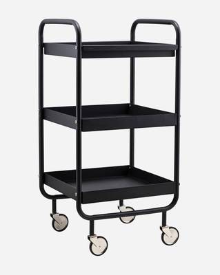 Serveringsvogn roll, svart